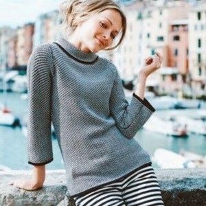 Boden funnel neck wool and cotton sweater